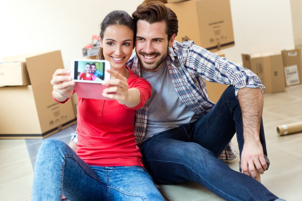 Couple Moving Selfie