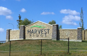 Picture of the Harvest Ridge sign, Spruce Grove,  Alberta