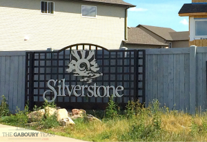 Silverstone community sign in Stony Plain, Alberta