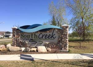 Community Sign in South Creek, Stony Plain, Alberta